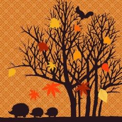 Falling leaves ocker